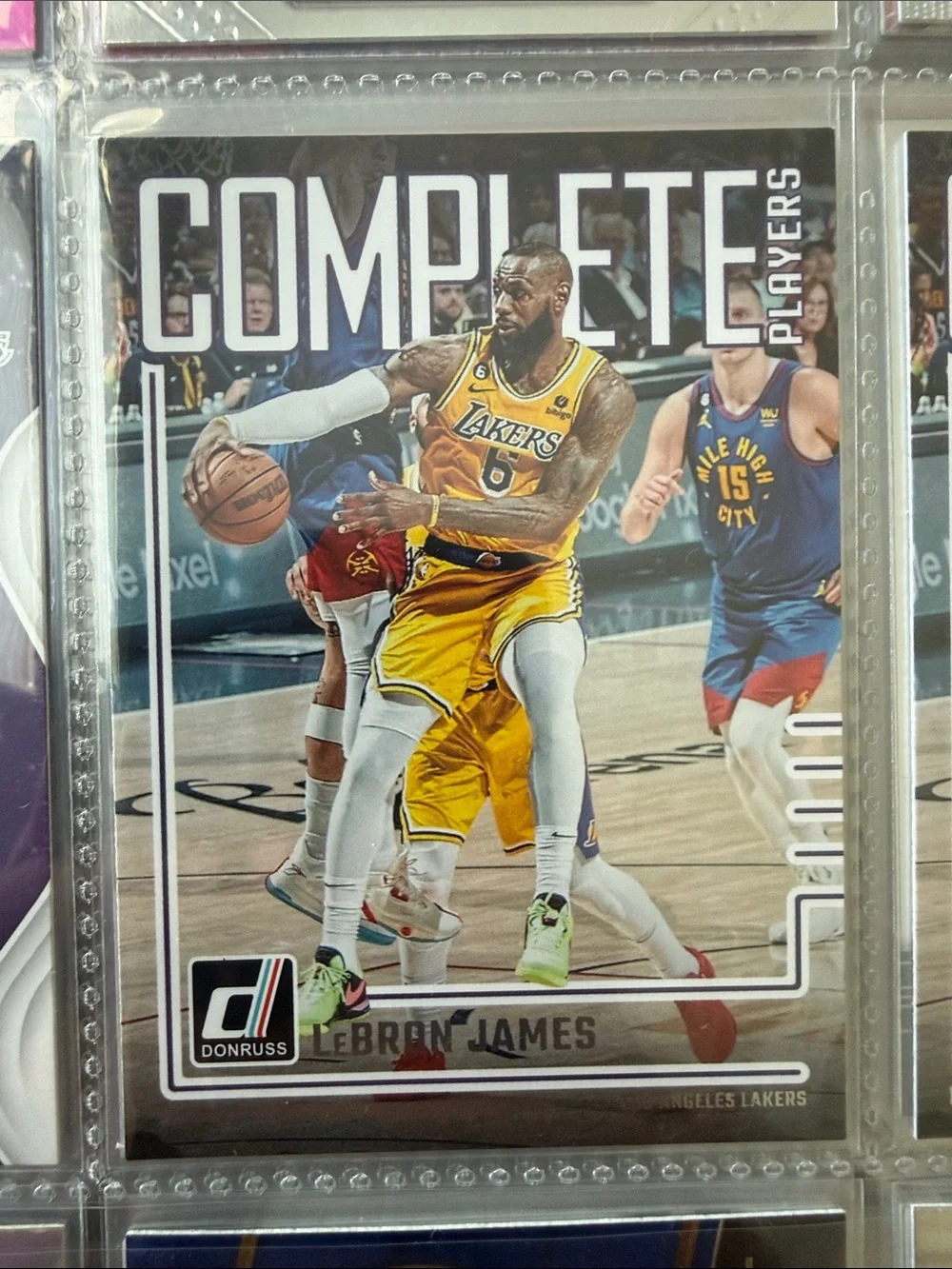 Donruss Complete Players LeBron James Lakers Card - Yellow/Purple